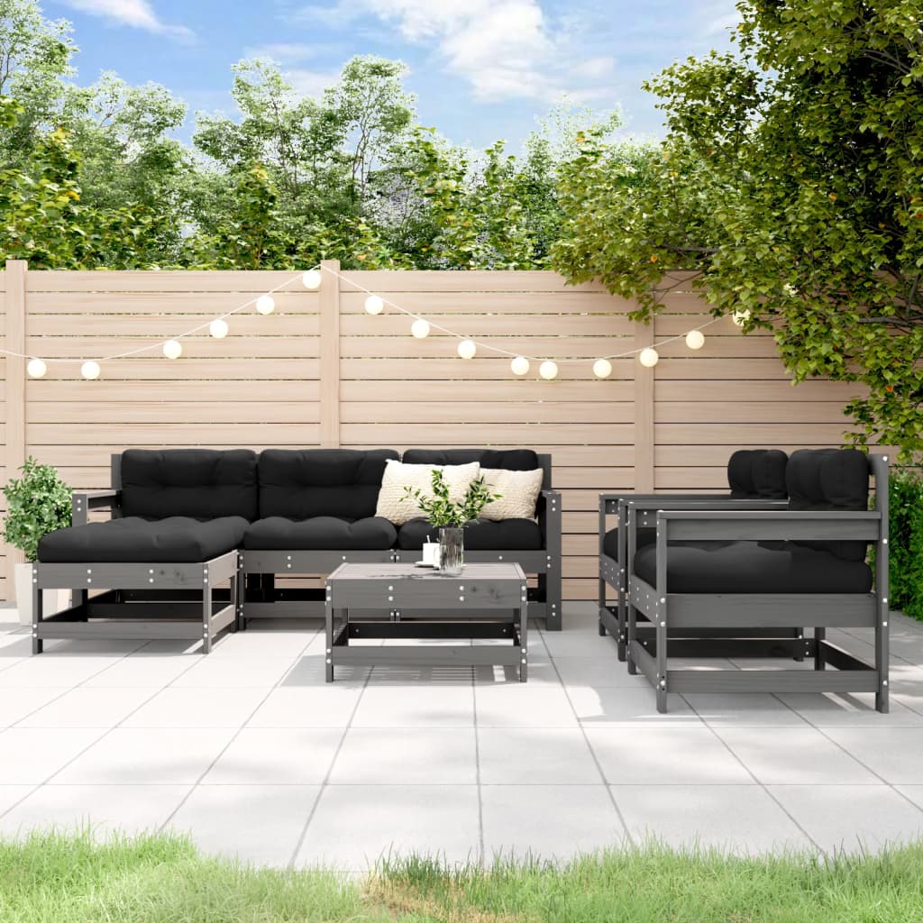 7 Piece Garden Lounge Set Impregnated Wood Pine