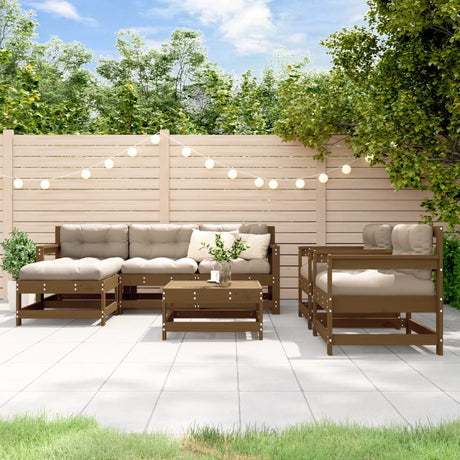 7 Piece Garden Lounge Set Impregnated Wood Pine