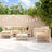 7 Piece Garden Lounge Set Impregnated Wood Pine