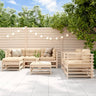 7 Piece Garden Lounge Set Impregnated Wood Pine