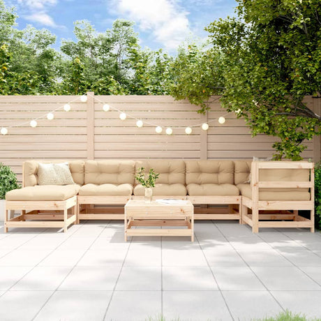 8 Piece Garden Lounge Set Impregnated Wood Pine