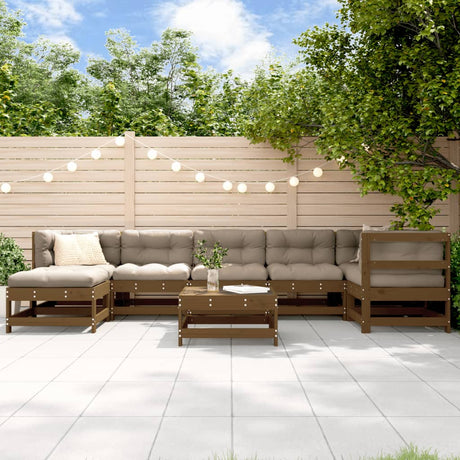 8 Piece Garden Lounge Set Impregnated Wood Pine