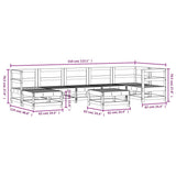 8 Piece Garden Lounge Set Impregnated Wood Pine