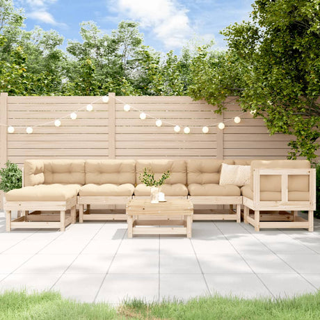 8 Piece Garden Lounge Set Impregnated Wood Pine