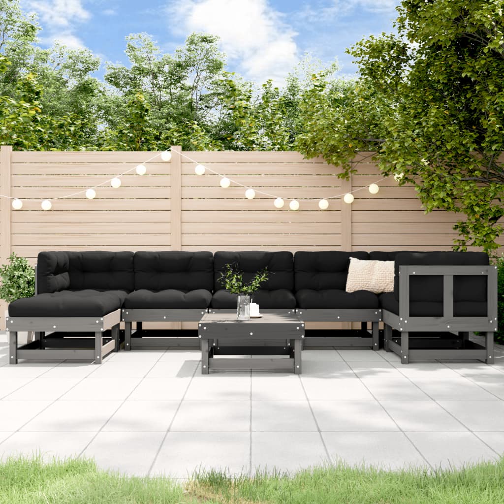 8 Piece Garden Lounge Set Impregnated Wood Pine