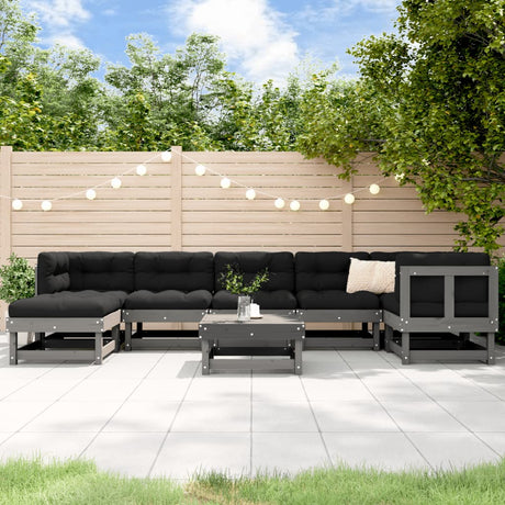 8 Piece Garden Lounge Set Impregnated Wood Pine