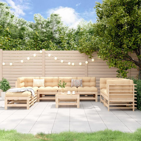 9 Piece Garden Lounge Set Impregnated Wood Pine