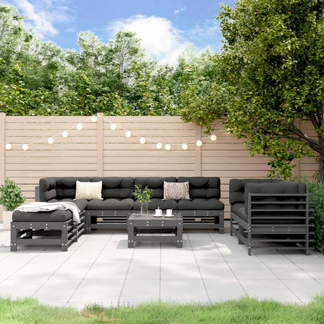9 Piece Garden Lounge Set Impregnated Wood Pine