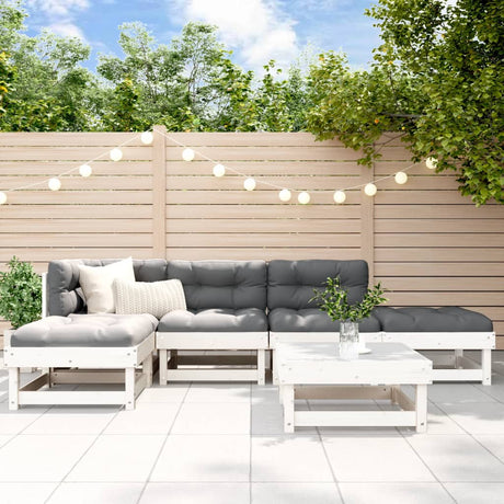 6 Piece Garden Lounge Set Solid Wood Douglas