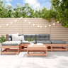 6 Piece Garden Lounge Set Solid Wood Pine
