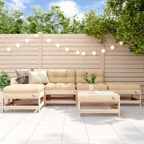 6 Piece Garden Lounge Set Impregnated Wood Pine