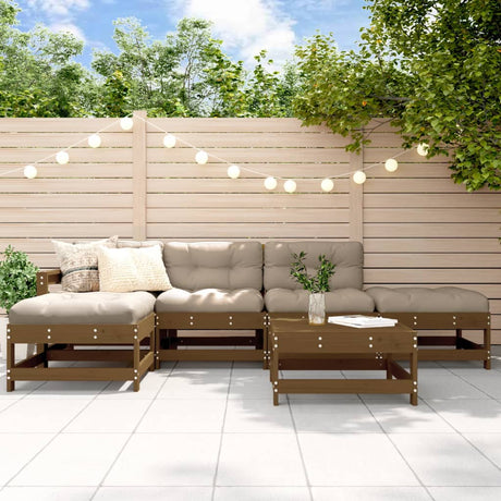 6 Piece Garden Lounge Set Impregnated Wood Pine