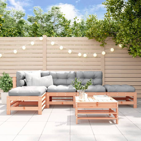 6 Piece Garden Lounge Set Solid Wood Pine