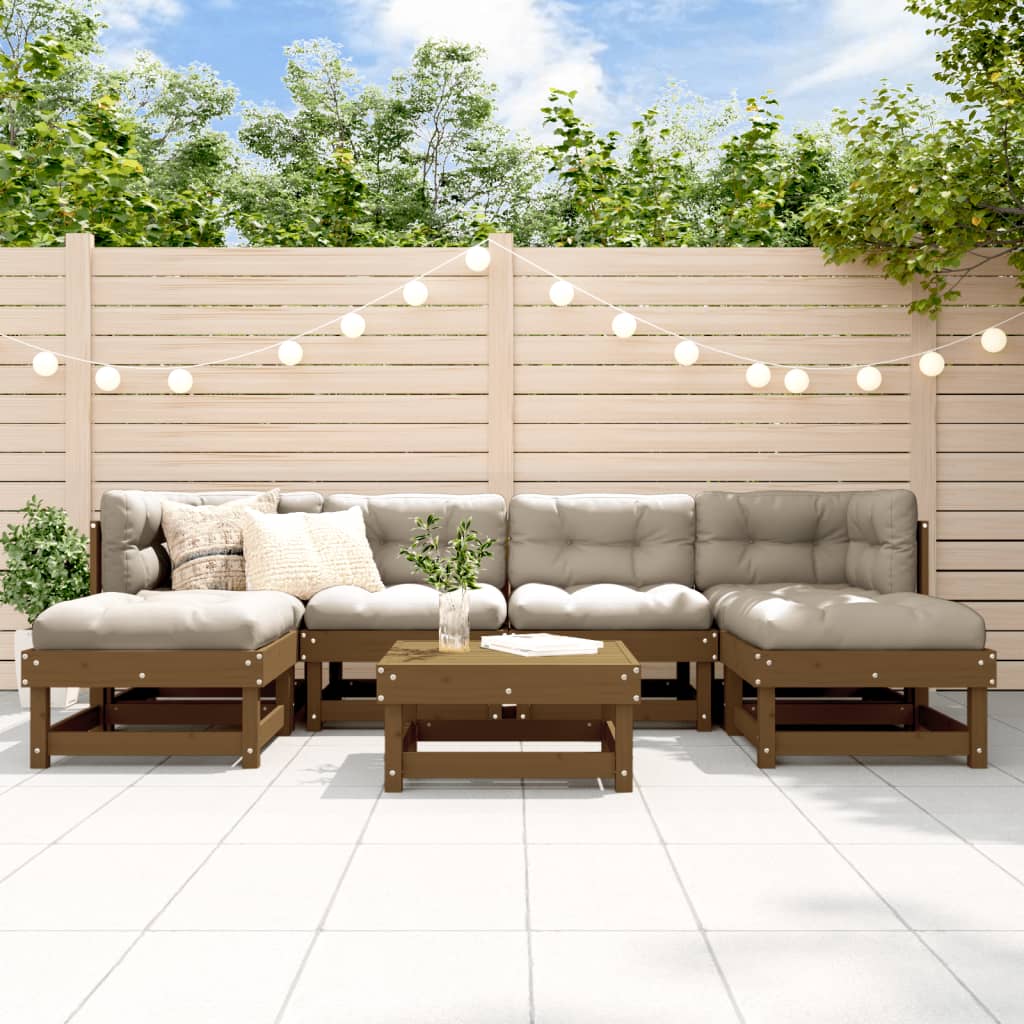 7 Piece Garden Lounge Set Impregnated Wood Pine