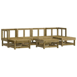 7 Piece Garden Lounge Set Impregnated Wood Pine