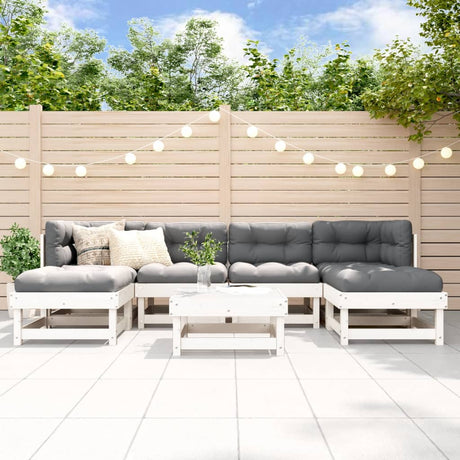 7 Piece Garden Lounge Set Solid Wood Douglas