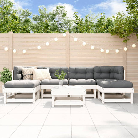 7 Piece Garden Lounge Set Solid Wood Douglas