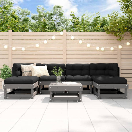 7 Piece Garden Lounge Set Solid Wood Douglas
