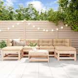 7 Piece Garden Lounge Set Impregnated Wood Pine