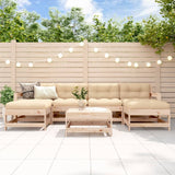 7 Piece Garden Lounge Set Solid Wood Douglas