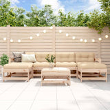 7 Piece Garden Lounge Set Honey Brown Solid Wood Pine