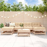 7 Piece Garden Lounge Set Honey Brown Solid Wood Pine