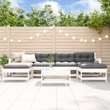 7 Piece Garden Lounge Set Honey Brown Solid Wood Pine