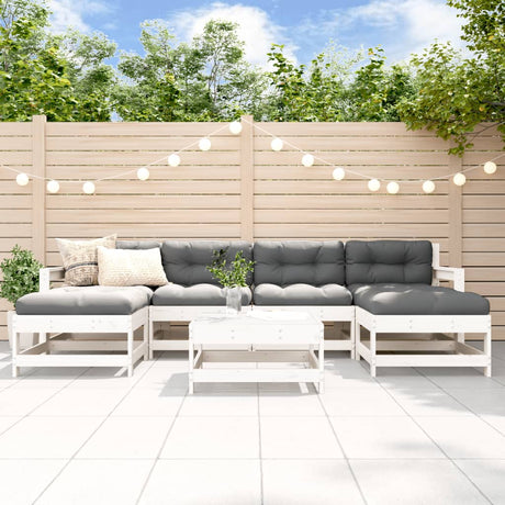 7 Piece Garden Lounge Set Honey Brown Solid Wood Pine