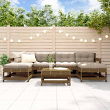 7 Piece Garden Lounge Set Honey Brown Solid Wood Pine