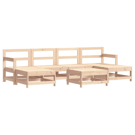 7 Piece Garden Lounge Set Solid Wood Pine