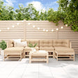 7 Piece Garden Lounge Set Impregnated Wood Pine