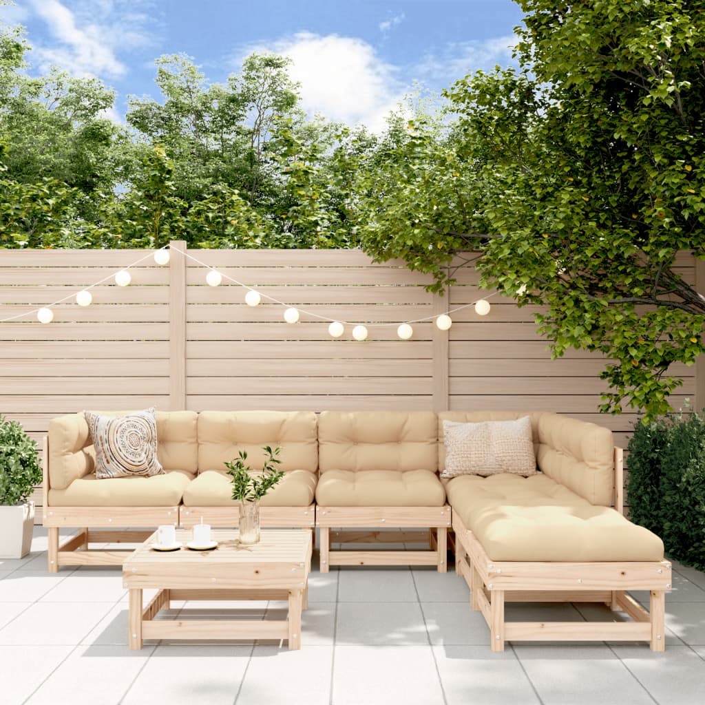 7 Piece Garden Lounge Set Impregnated Wood Pine