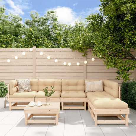 7 Piece Garden Lounge Set Impregnated Wood Pine