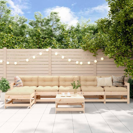 7 Piece Garden Lounge Set Impregnated Wood Pine