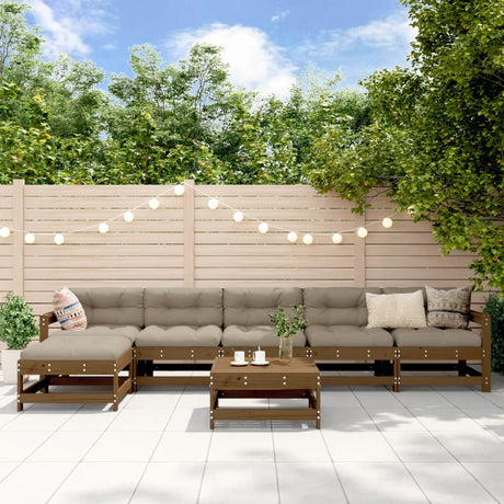 7 Piece Garden Lounge Set Impregnated Wood Pine