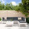 7 Piece Garden Lounge Set Grey Solid Wood Pine