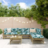 7 Piece Garden Lounge Set Grey Solid Wood Pine