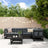 6 Piece Garden Lounge Set Black Solid Wood Pine