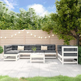 8 Piece Garden Lounge Set Grey Solid Wood Pine