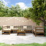 8 Piece Garden Lounge Set Grey Solid Wood Pine