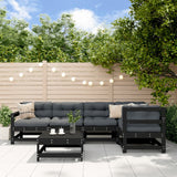 6 Piece Garden Lounge Set Grey Solid Wood Pine