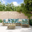 6 Piece Garden Lounge Set Solid Wood Pine