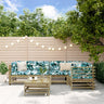 6 Piece Garden Lounge Set Solid Wood Pine