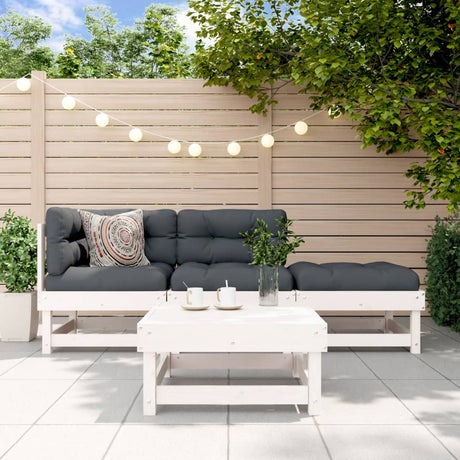 4 Piece Garden Lounge Set Solid Wood Pine