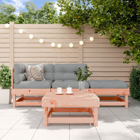 4 Piece Garden Lounge Set Solid Wood Pine
