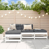 4 Piece Garden Lounge Set Solid Wood Pine