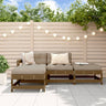 4 Piece Garden Lounge Set Solid Wood Pine