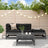 4 Piece Garden Lounge Set Solid Wood Pine