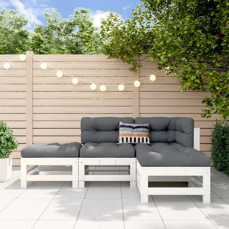 4 Piece Garden Lounge Set Impregnated Wood Pine