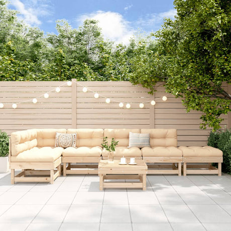 7 Piece Garden Lounge Set Solid Wood Douglas